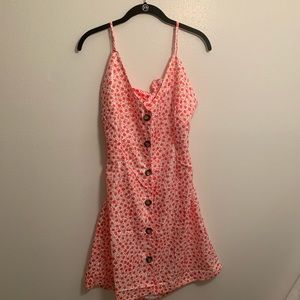 Red/white floral dress